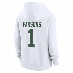 Micah Parsons Green Bay Packers Women's Player Name & Number Fleece Hoodie White | Nike for Sale