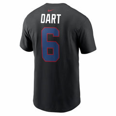 Jaxson Dart New York Giants Name & Number T-Shirt Black | Nike for Sale
