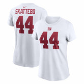 Cam Skattebo New York Giants Women's Name & Number T-Shirt White | Nike for Sale