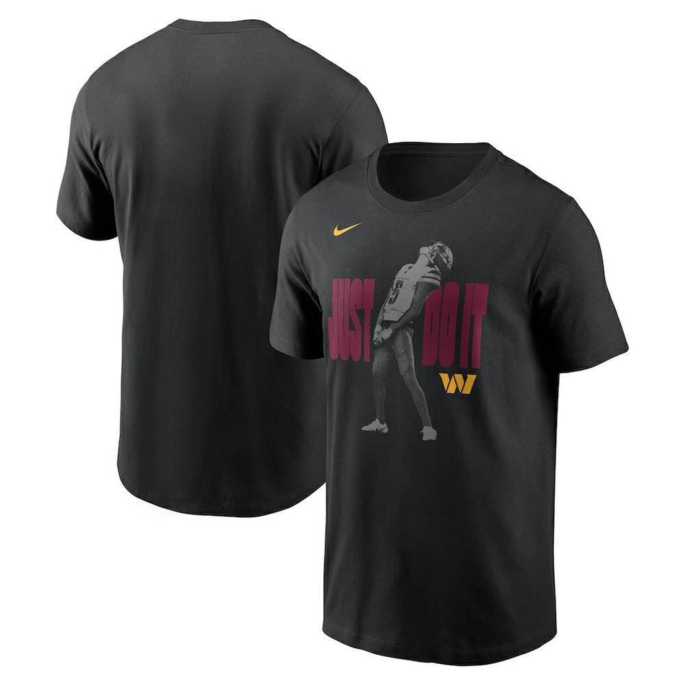 Jayden Daniels Washington Commanders Just Do It T-Shirt Black | Nike for Sale