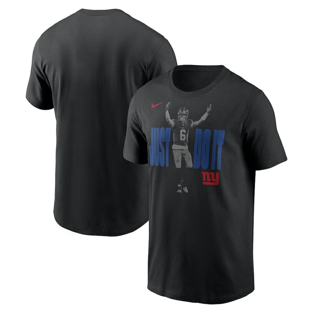 Jaxson Dart New York Giants Just Do It T-Shirt Black | Nike for Sale