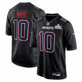 Drake Maye New England Patriots Super Bowl LX Patch Carbon Fashion Game Jersey Black | Nike for Sale