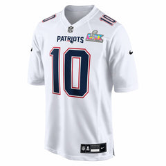 Drake Maye New England Patriots Super Bowl LX Patch Tundra Fashion Game Jersey White | Nike for Sale