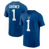 Ahmad Sauce Gardner Indianapolis Colts Player Name & Number T-Shirt Royal | Nike for Sale