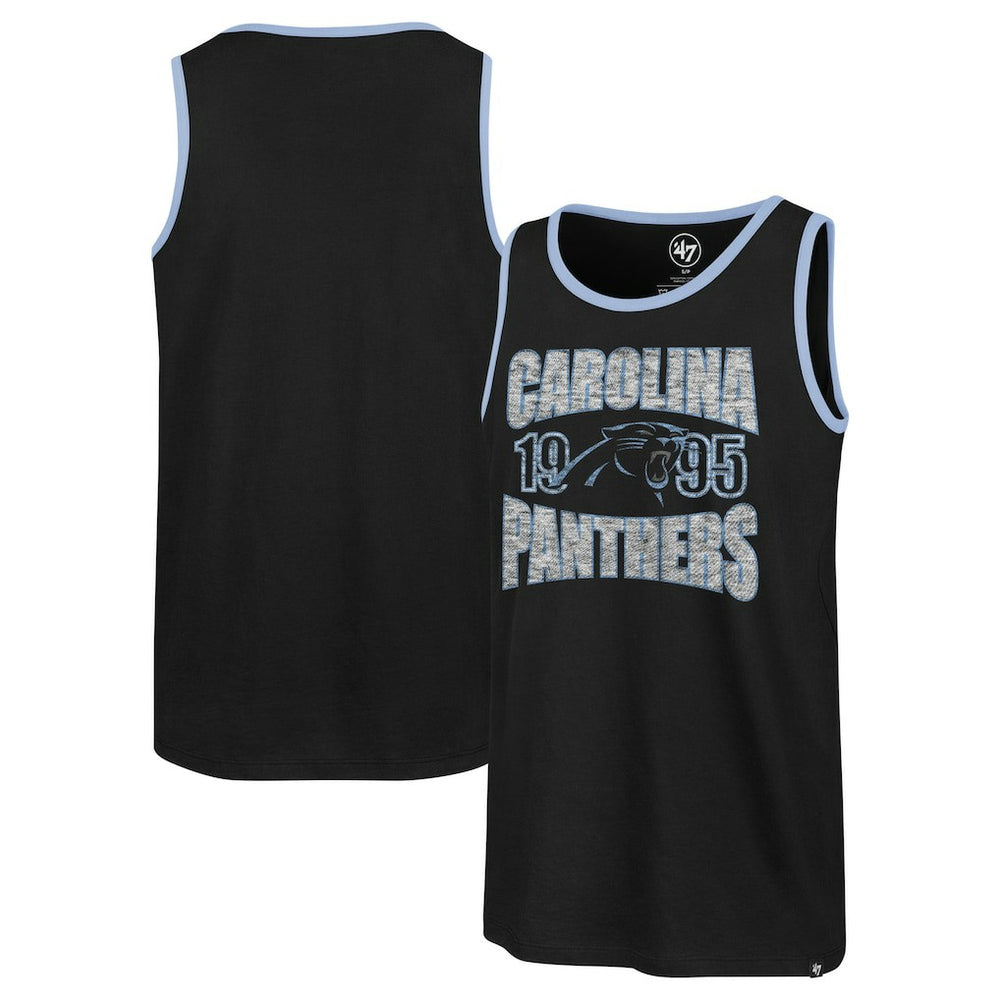 Carolina Panthers '47 Upload Franklin Tank Top Black | 47 brand