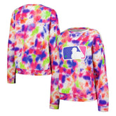 MLB Batterman Terez Neon Tie-Dye Pullover Sweatshirt Pullover - MLB