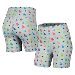 Los Angeles Dodgers Terez Women's TLC Rainbow Shorts - MLB