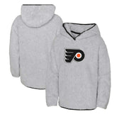Philadelphia Flyers Girls Youth Ultimate Teddy Fleece Pullover Hoodie - Heather Gray - NHL