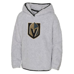 Vegas Golden Knights Girls Youth Ultimate Teddy Fleece Pullover Hoodie - Heather Gray - NHL