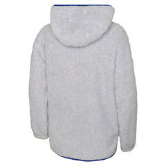 New York Rangers Girls Youth Ultimate Teddy Fleece Pullover Hoodie - Heather Gray - NHL