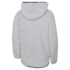 Seattle Kraken Girls Youth Ultimate Teddy Fleece Pullover Hoodie - Heather Gray - NHL