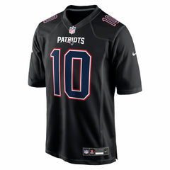 Drake Maye New England Patriots Fashion Game Jersey Carbon Black | Nike for Sale