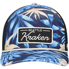 Seattle Kraken '47 Tropicalia Allover Print Trucker Adjustable Hat - Navy - NHL