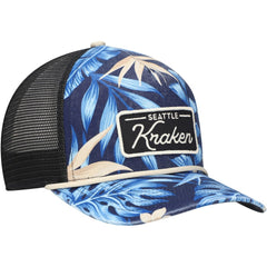 Seattle Kraken '47 Tropicalia Allover Print Trucker Adjustable Hat - Navy - NHL
