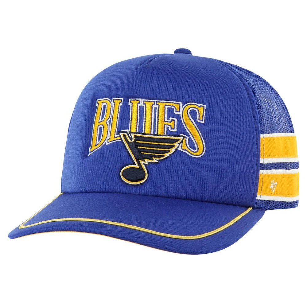St. Louis Blues '47 Sideband Stripes Trucker Snapback Hat - Blue - NHL