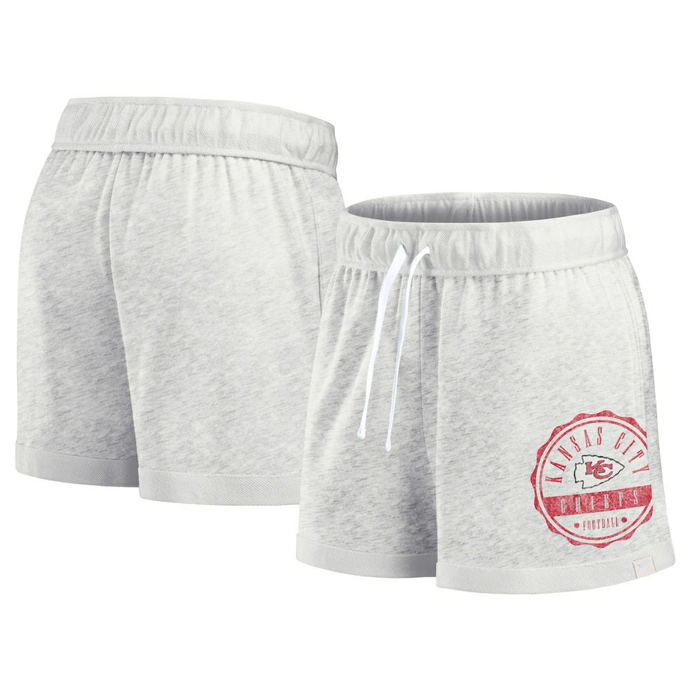 Kansas City Chiefs Women's Vintage Badge Shorts Oatmeal | Fanatics