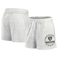 Las Vegas Raiders Women's Vintage Badge Shorts Oatmeal | Fanatics