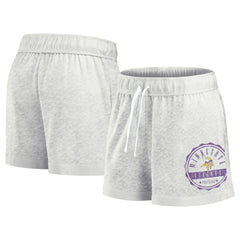 Minnesota Vikings Women's Vintage Badge Shorts Oatmeal | Fanatics