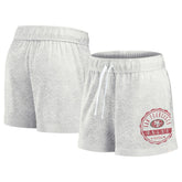 San Francisco 49ers Women's Vintage Badge Shorts Oatmeal | Fanatics