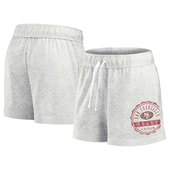 San Francisco 49ers Women's Vintage Badge Shorts Oatmeal | Fanatics