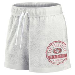 San Francisco 49ers Women's Vintage Badge Shorts Oatmeal | Fanatics
