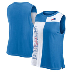 Buffalo Bills FanaticsWomen's Script Color Block Tank Top Royal/White | Fanatics