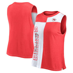 Kansas City Chiefs FanaticsWomen's Script Color Block Tank Top Red/White | Fanatics