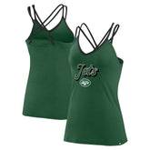 New York Jets Women's Go For It Strappy Crossback Tank Top Green | Fanatics
