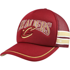 Cleveland Cavaliers '47 Sidebrand Stripes Trucker Adjustable Hat Wine - NBA