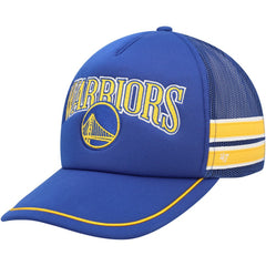 Golden State Warriors '47 Sidebrand Stripes Trucker Adjustable Hat Royal - NBA