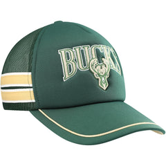 Milwaukee Bucks '47 Sidebrand Stripes Trucker Adjustable Hat Hunter Green - NBA