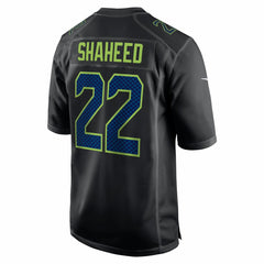 Rashid Shaheed Seattle Seahawks Super Bowl LX Patch Carbon Fashion Game Jersey Black | Nike for Sale