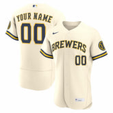 Milwaukee Brewers Nike Home Authentic Custom Jersey - MLB