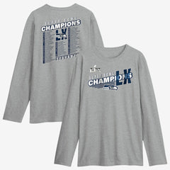 Seattle Seahawks Super Bowl LX Champions Best Teammates Roster Long Sleeve T-Shirt Steel | Fanatics