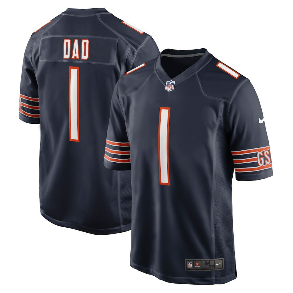 Number 1 Dad Chicago Bears Game Jersey Navy | Nike for Sale