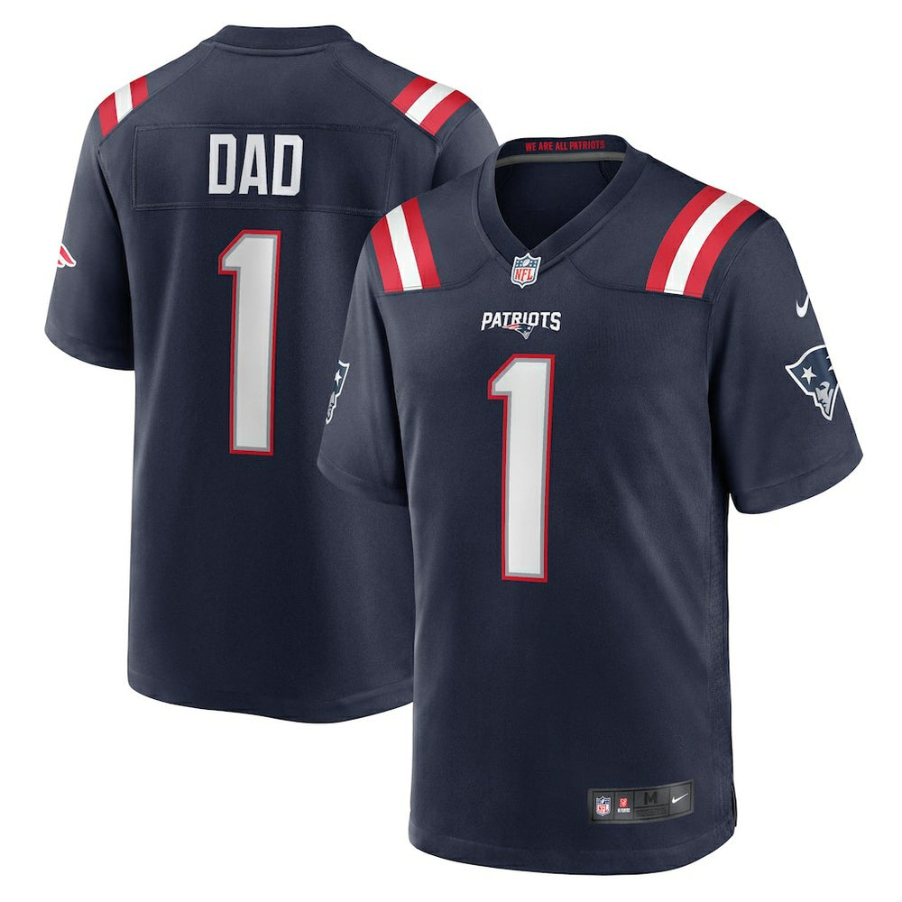 Number 1 Dad New England Patriots Game Jersey Navy | Nike for Sale