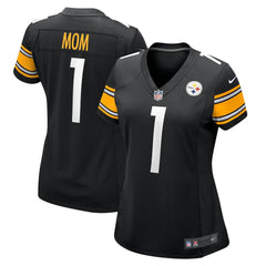 Number 1 Mom Pittsburgh Steelers Women's Game Jersey Black | Nike for Sale