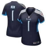 Number 1 Mom Tennessee Titans Women's Game Jersey Navy | Nike for Sale