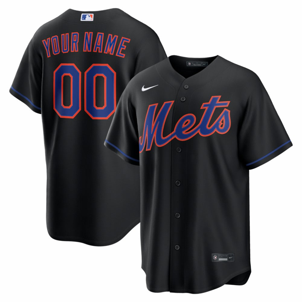 New York Mets Nike Alternate Replica Custom Jersey - MLB