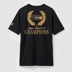 Seattle Seahawks Super Bowl LX Champions USA 250 NFL Gold Standard T-Shirt Black | Fanatics