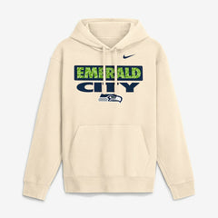 Seattle Seahawks Emerald City Club Fleece Hoodie Natural | Nike for Sale