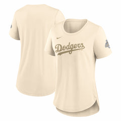 Los Angeles Dodgers Nike Women's 2026 Gold Collection Tri-Blend Wordmark T-Shirt - MLB