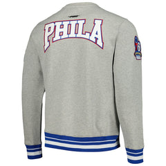 Philadelphia 76ers Pro Standard Crest Emblem Pullover Sweatshirt Heather Gray - NBA