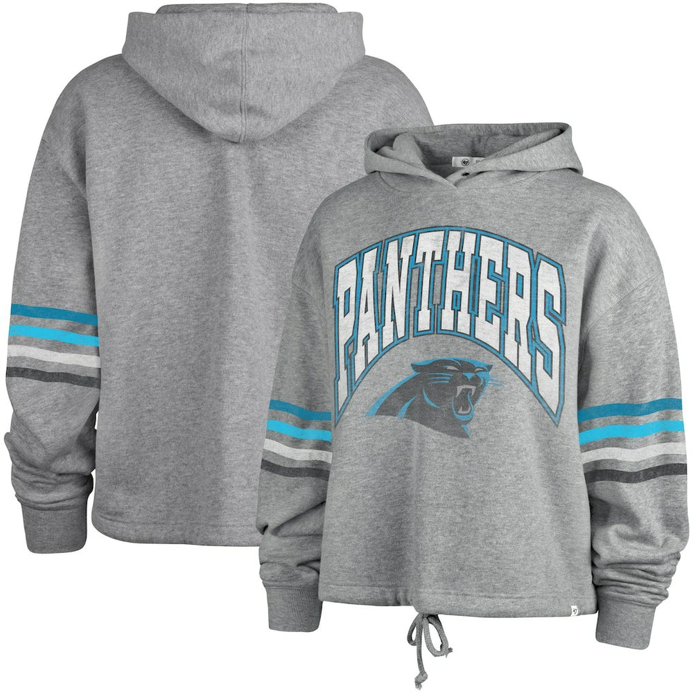 Carolina Panthers '47 Women's Upland Bennett Pullover Hoodie Heather Gray | 47 brand