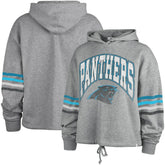 Carolina Panthers '47 Women's Upland Bennett Pullover Hoodie Heather Gray | 47 brand