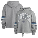 Dallas Cowboys '47 Women's Upland Bennett Pullover Hoodie Heather Gray | 47 brand