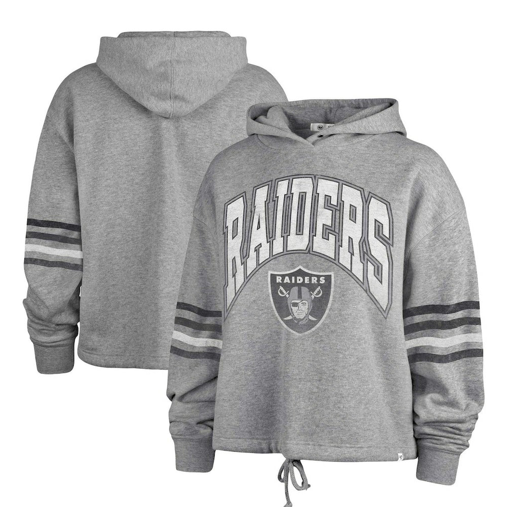 Las Vegas Raiders '47 Women's Upland Bennett Pullover Hoodie Heather Gray | 47 brand