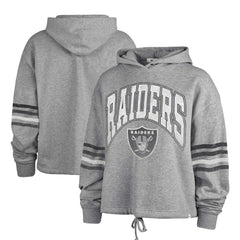 Las Vegas Raiders '47 Women's Upland Bennett Pullover Hoodie Heather Gray | 47 brand
