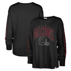 Atlanta Falcons '47 Women's Tom Cat Lightweight Long Sleeve T-Shirt Black | 47 brand