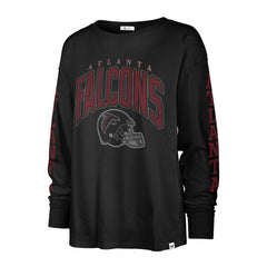 Atlanta Falcons '47 Women's Tom Cat Lightweight Long Sleeve T-Shirt Black | 47 brand